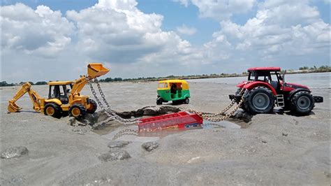 Ford Truck Accidents Biggest River Pulling Out JCB 3DX And Ford Tractor