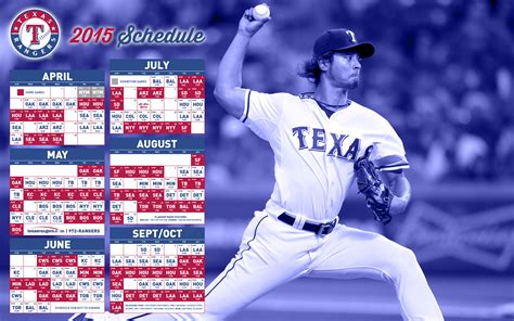 Texas Rangers 2025 Home Schedule - Shea Yettie