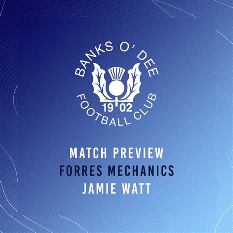 Banks O Dee FC On Twitter Match Preview With The Gaffer Https T