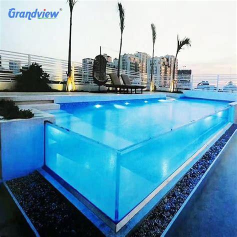 Thick Clear Outdoor Glass Acrylic Panels For SPA Swimming Pool Wall