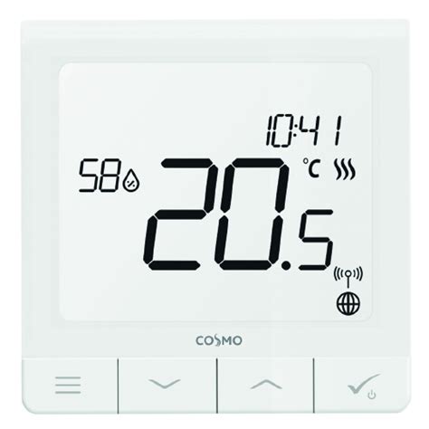 COSMO Superflacher Funk Raumthermostat AP Digital Programmierbar Im