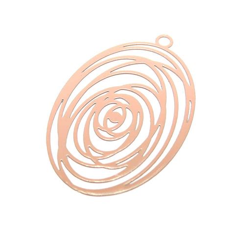 Pingente Oval Rendado Nude PGR 09