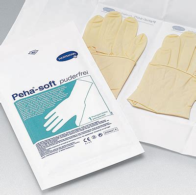 Peha soft puderfrei pf sterile Latexhandschuhe Gr S L 50 x 2 Stück