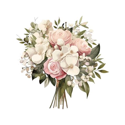 Premium Vector | Brides bouquet Wedding small Flowers Clipart