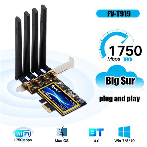 Fv T Mbps Pcie Wifi Card Bcm Dual Band G Ghz For Macos