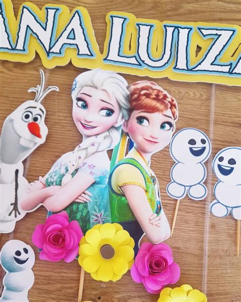 Topo De Bolo Frozen Luxo Elo Produtos Especiais