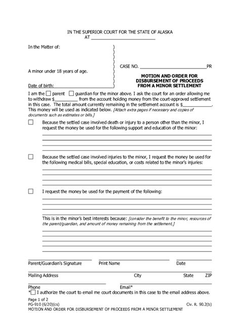 Fillable Online PG 910 Request For Disbursement Of Proceeds From A