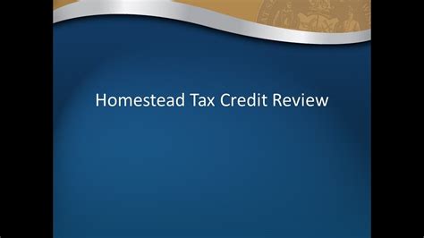 Homestead Credit Filing Overview For Tax Preparers Youtube