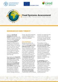 Food Systems Assessment FAO Investment Centre Food And Agriculture