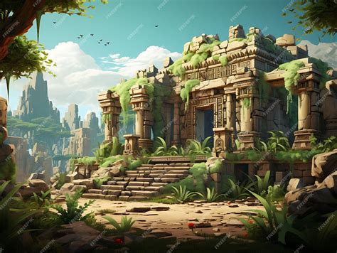 Premium AI Image | Ancient Ruins Uncover the Secrets of Ancient Ruins Depicted Digital Concept