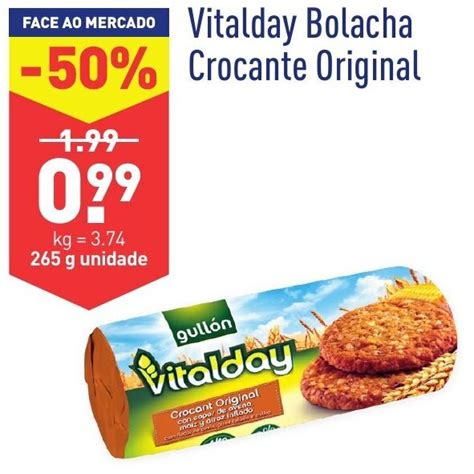 Promo O Vitalday Bolacha Crocante Original G Em Aldi