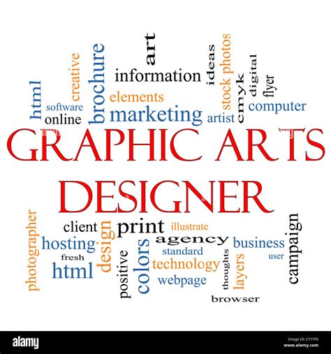 Graphic Arts Designer Word Cloud Concept With Great Terms Such As