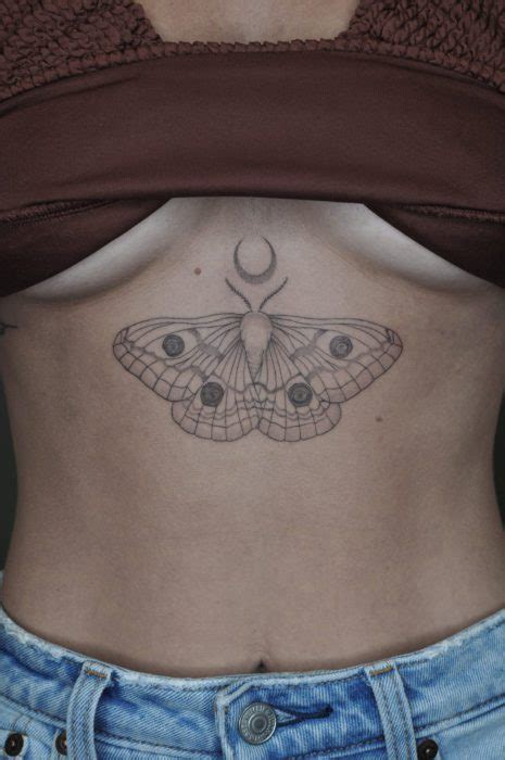 Fine Line Moth Tattoo Avantgarde Tattoo Barcelona