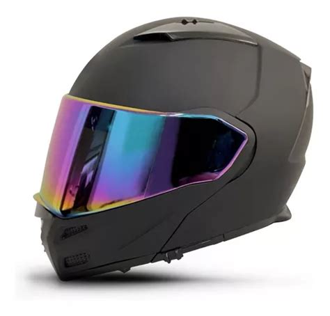 Casco Edge Abatible Storm Negro Mate Certificado Dot Gafas Tamaño del