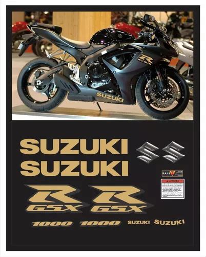 Kit Adesivo Dourado Gen Rico Suzuki Gsxr Srad Preto Parcelamento