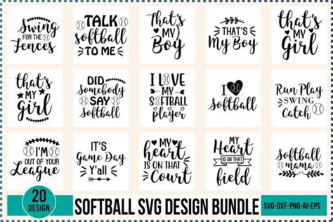 Softball Svg Design Bundle Graphic By Ndesigner Creative Fabrica