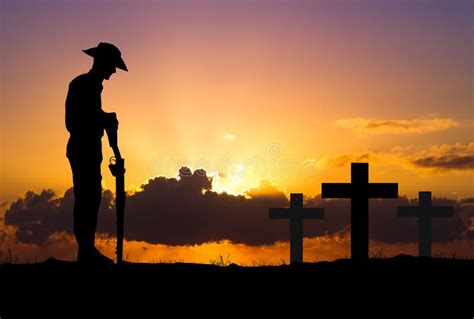 ANZAC soldiers Silhouette stock illustration. Illustration of 20th ...