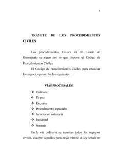 Tr Mite De Los Procedimientos Civiles Tr Mite De Los Procedimientos