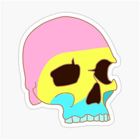 Pansexual Skull Sticker By Arteriop Redbubble