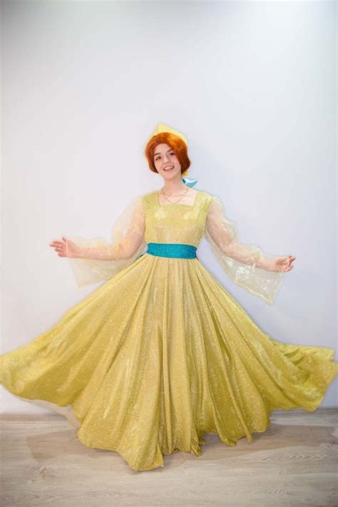 Anastasia Romanova Cosplay Costume Yellow Dress Etsy