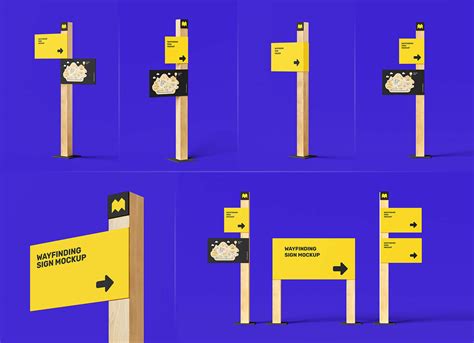 Free Wooden Wayfinding Direction Signage Mockup Psd Files Good