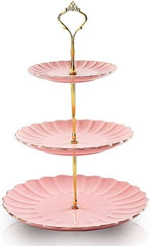 Amazon Thyle Pcs Tier Cupcake Stand Ceramic Tiered Serving