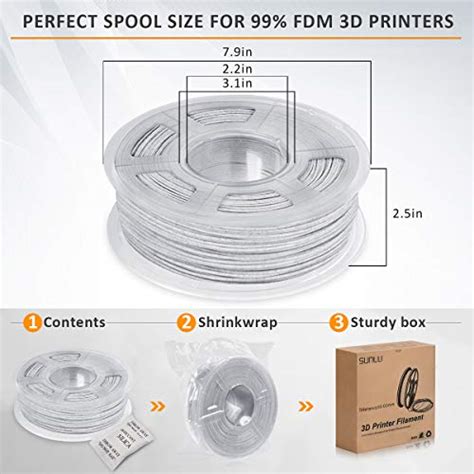 Sunlu Marble Pla Filament Mm Good Vacuum Packaging D Printer