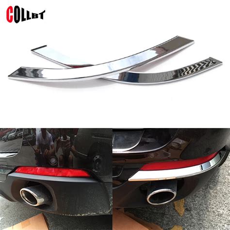 COLLBT 2Pcs ABS Chrome Rear Tail Fog Light Lamp Cover Trim For BMW X5