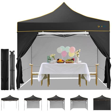 HOTEEL Pop Up 10x10 Canopy Tent Outdoor Heavy Duty Vendor Tent With