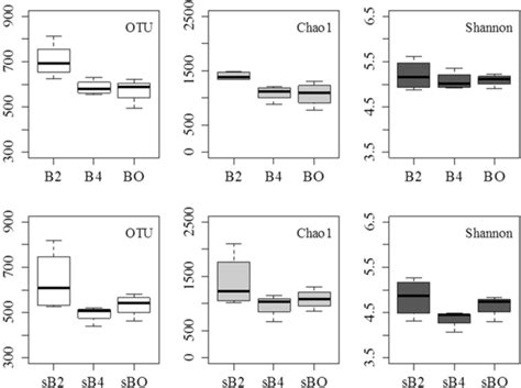 Boxplot Of Bacterial Alpha Diversity Indices For The 16S RRNA Gene