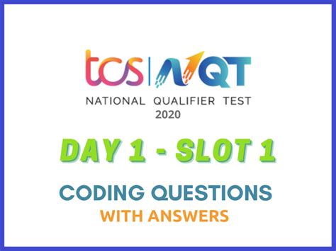 Tcs Nqt Coding Answers In C Day Slot