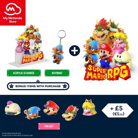 Pre Order Super Mario Rpg Via My Nintendo Uk Get Key Chain And Acrylic