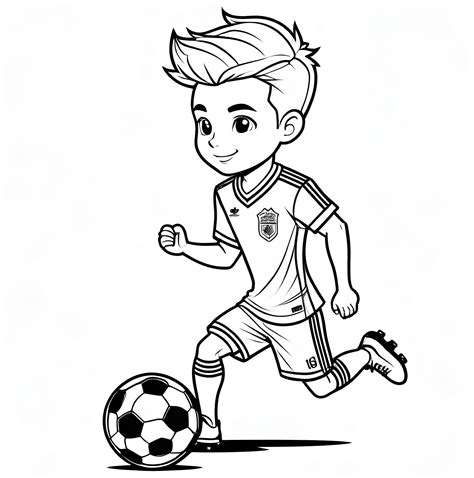 Soccer skills on the pitch coloring page - Free printable sheet