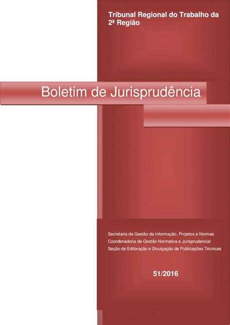 Pdf Boletim De Jurisprudência Trtspjusbr · Obrigação De Fazer