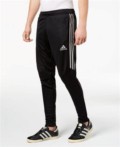 adidas Synthetic Men's Tiro Metallic Soccer Pants in Black/Silver ...