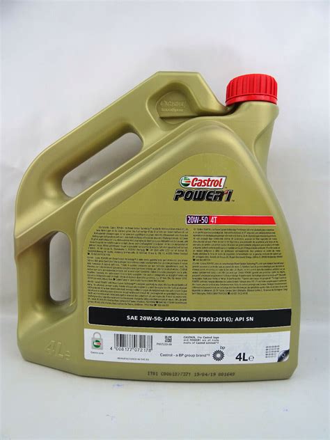 Castrol W Power L T W Motorrad L Jaso Ma Api Sn Liter