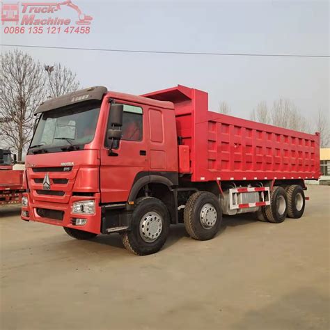 Used Tipper Sinotruk Howo Dump Truck Tires Red Machine Truck