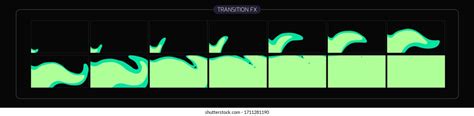 Liquid Animation Transitions Effect Colorful Scene Stock Vector ...