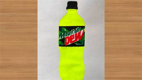 How To Draw Mountain Dew Bottle Easy Drawing Tutorial Youtube