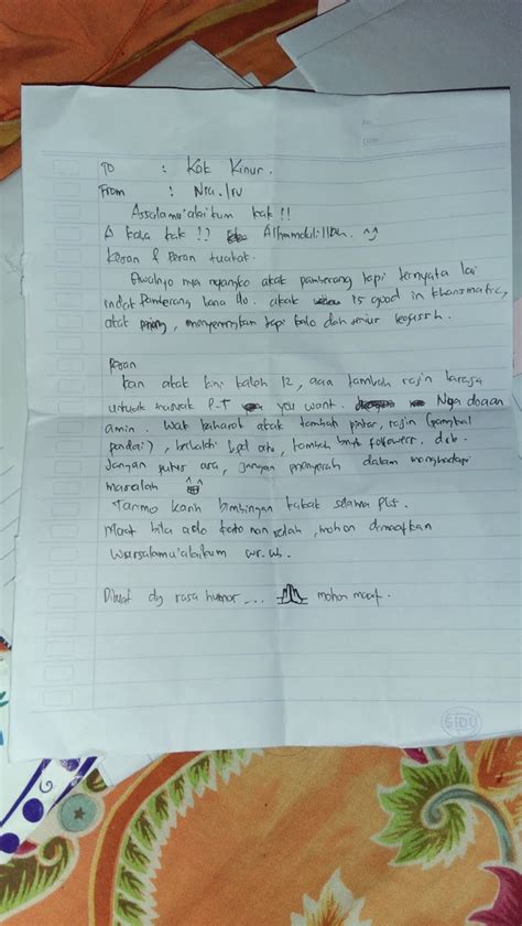 Contoh Surat Pemberian Kasih Sayang