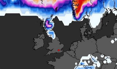 Uk Snow Forecast Charts Show Snow Encircling Britain Freezing Winds Hit Weather News