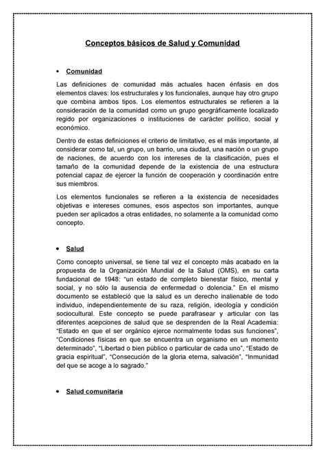 Conceptos B Sicos De Salud Y Comunidad Conceptos B Sicos De Salud Y