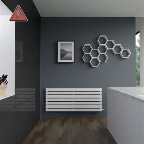 Corwen White Flat Panel Electrical Horizontal Radiators