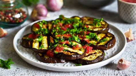 Berenjenas A La Plancha Con Vinagreta Receta De Guarnición Saludable