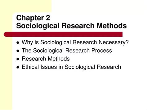 PPT Chapter 2 Sociological Research Methods PowerPoint Presentation