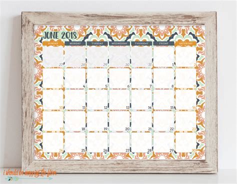 2018 Printable Calendar I Should Be Mopping The Floor