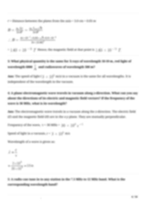 Solution Class 12 Physics Electromagnetic Waves Studypool