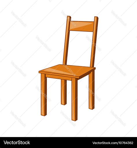 Wooden chair icon cartoon style Royalty Free Vector Image