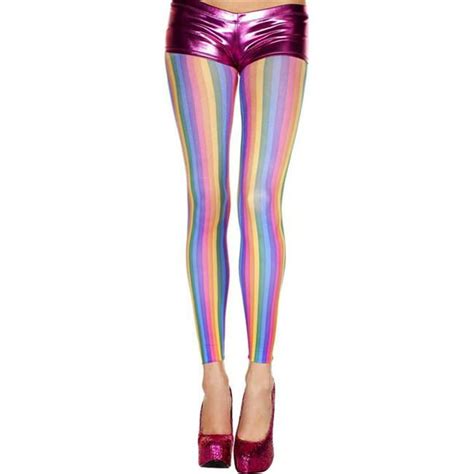 Fashionfirst Rainbow Vertical Striped Leggings Rainbow