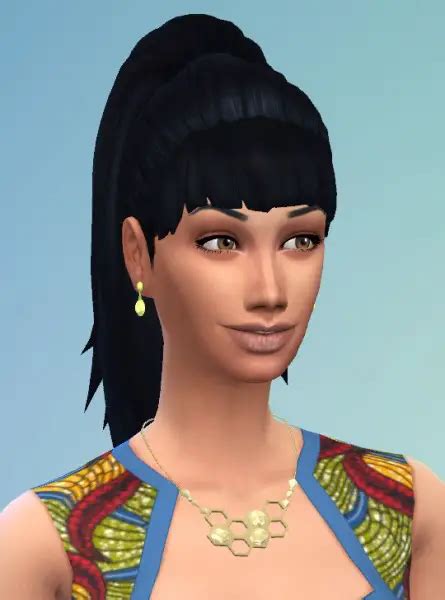 Birksches Sims Blog Ladys Ponytail And Bangs Hair Sims Hairs